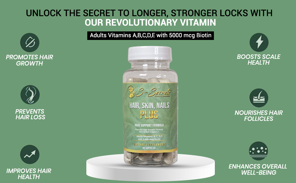 Biotin 5000mcg Hair Skin Nails Supplement
