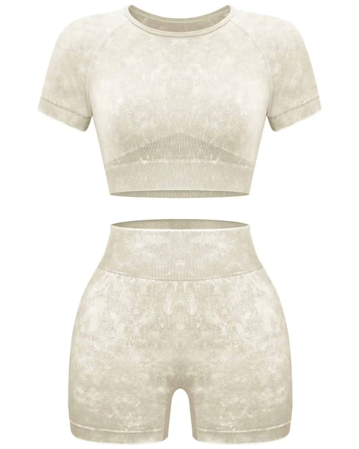 Women’s 2-Piece Seamless Yoga Shorts Crop Top