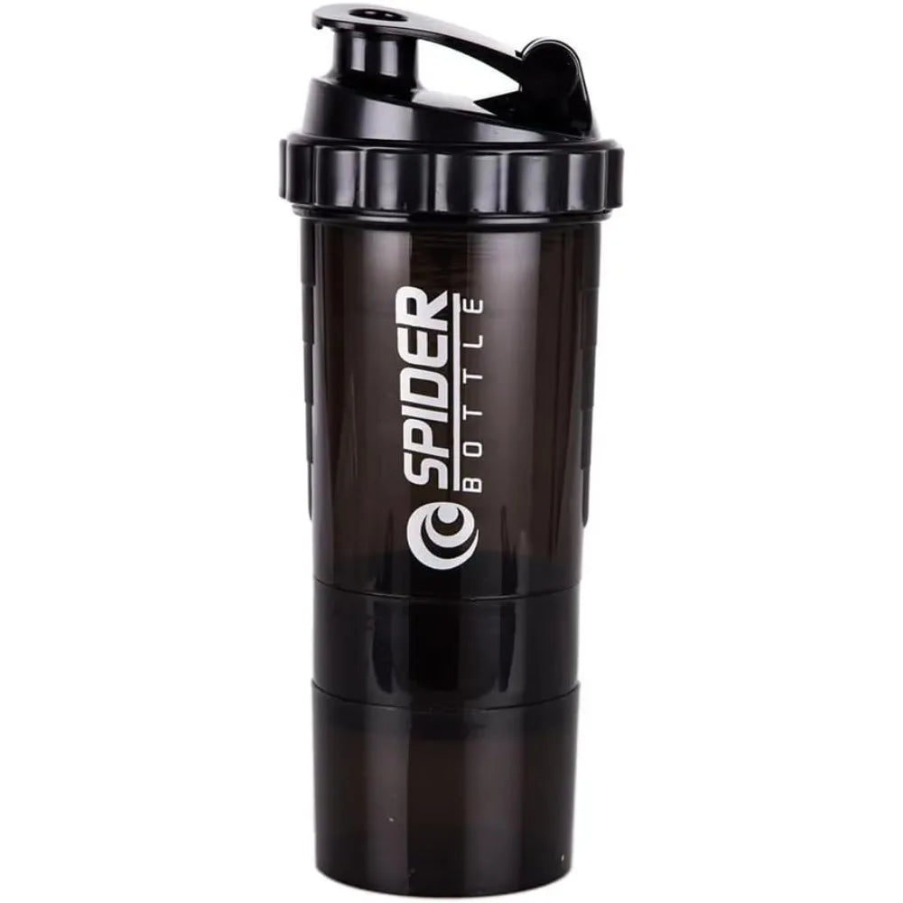3-Layer Protein Shaker Bottle for Workouts