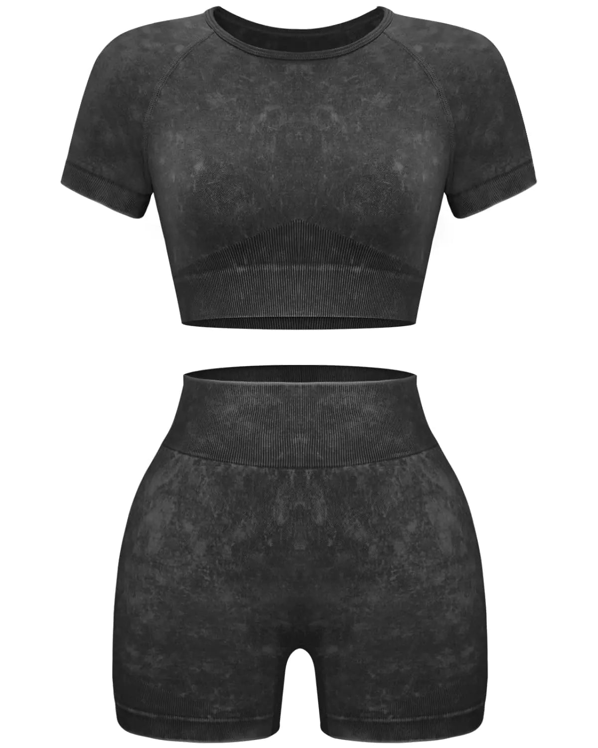 Women’s 2-Piece Seamless Yoga Shorts Crop Top