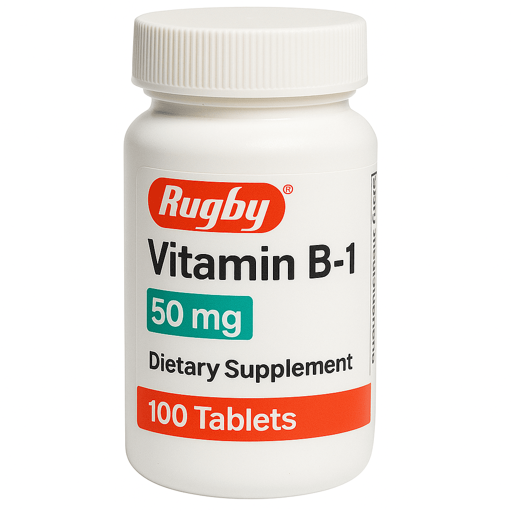 Rugby Vitamin B1 Dietary Supplement, 50 mg