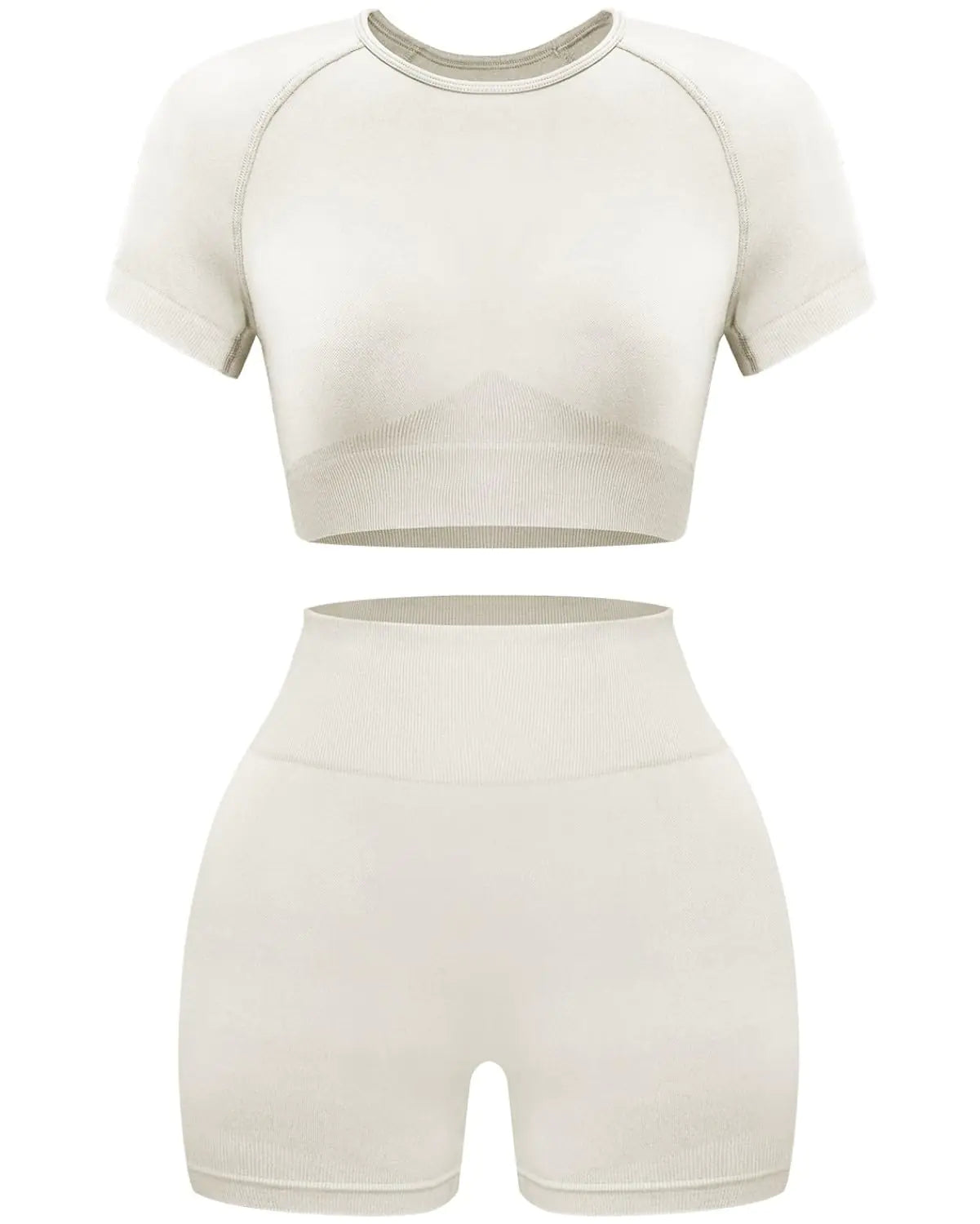Women’s 2-Piece Seamless Yoga Shorts Crop Top